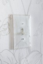 Clear glass switch plate covers